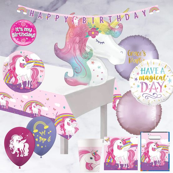 Unicorn Themed Balloons &amp; Party Package