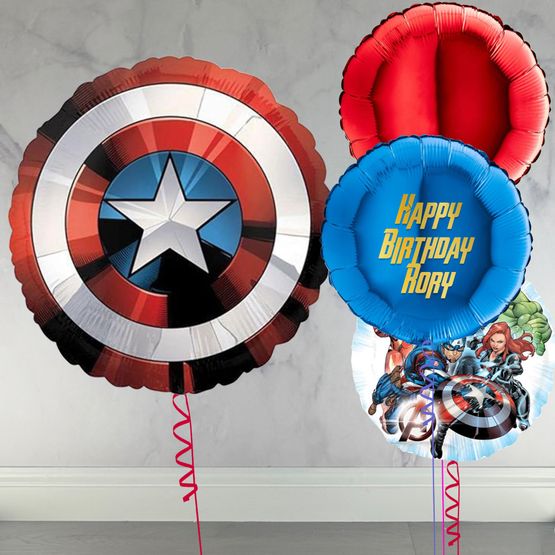 Marvel Avengers Inflated &amp; Personalised Balloon Set
