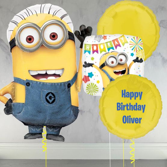 Despicable Me - Minions Inflated &amp; Personalised Balloon Set