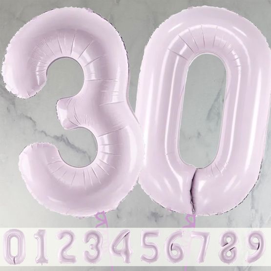 26" Lilac Number Foil Balloons (0 - 9)