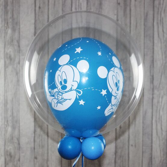 Disney's Baby Mickey Mouse Personalised Bubble Balloon