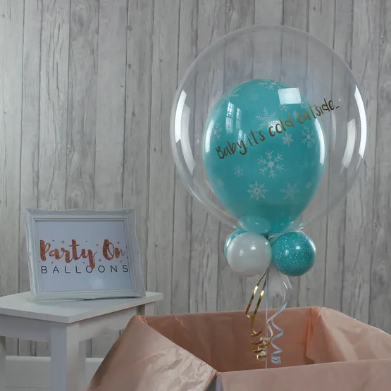 Personalised Christmas Snowflake Bubble Balloon