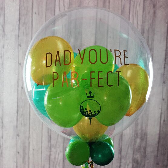 Father's Day Golf-Inspired Personalised Bubble Balloon