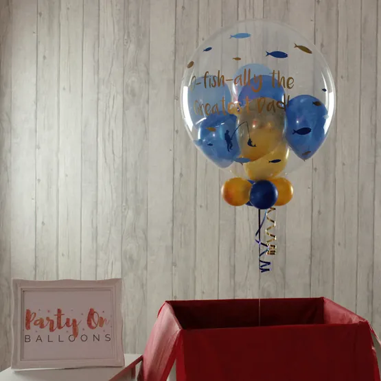 Father's Day Fishing-Inspired Personalised Bubble Balloon