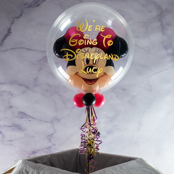 'We're Going To Disneyland' Reveal Minnie Mouse Bubble Balloon