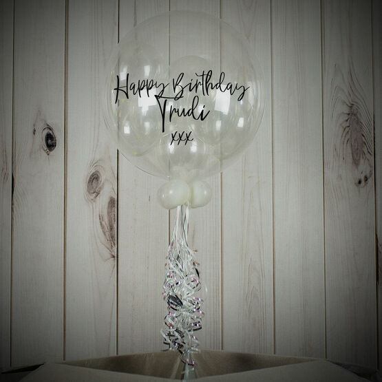 Personalised Clear Balloon-Filled Bubble Balloon
