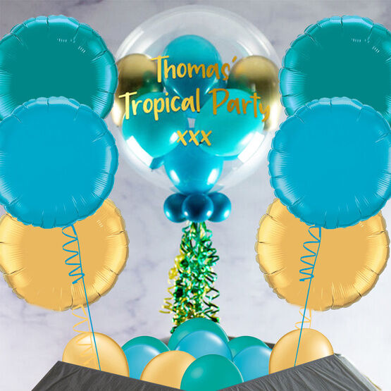 Tropical Teal Balloon Package