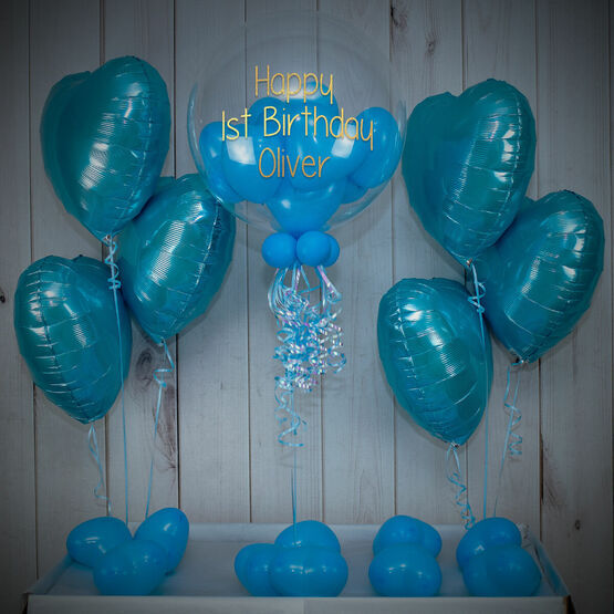 Blue Hearts Balloon Package