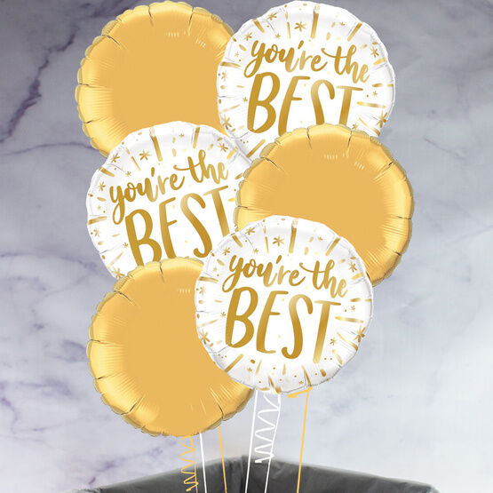 'You're The Best' Gold Foil Balloon Package