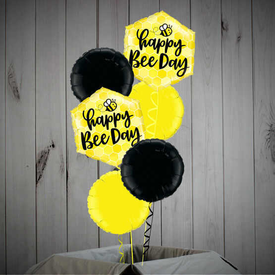 'Happy Bee Day' Foil Balloon Set