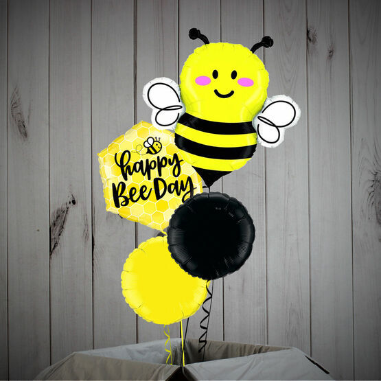 Jumbo Bee 'Happy Bee Day' Birthday Foil Balloon Set