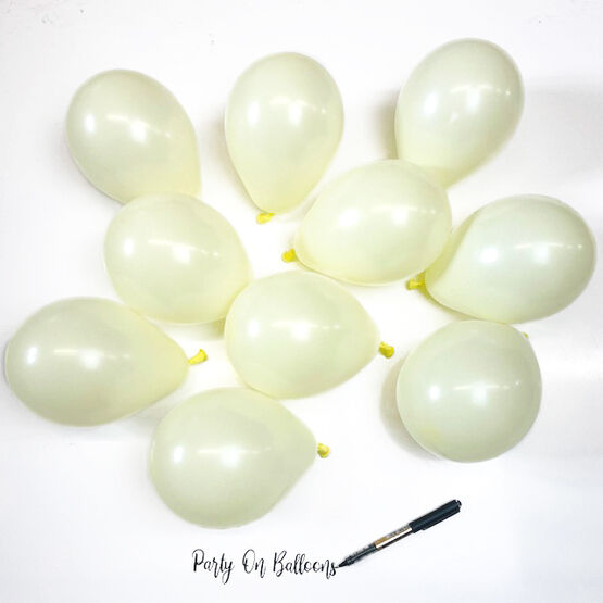 5" Pastel Yellow Scatter Balloons (Pack of 10)
