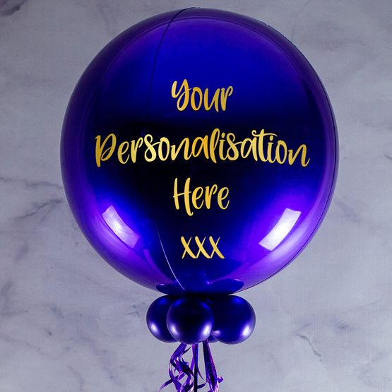 Personalised Purple Orb Balloon