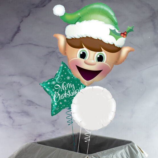 Giant Elf Head Balloon Bunch