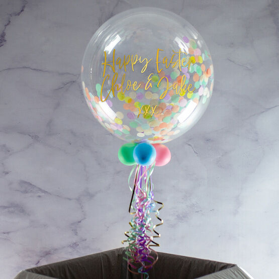 Personalised Easter Confetti Filled Bubble Balloon